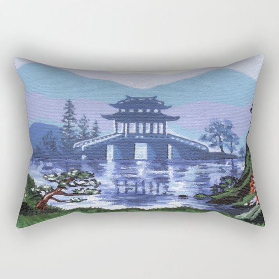Japanese landscape Rectangular Pillow