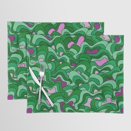 Abstract pattern - green, purple and pink. Placemat