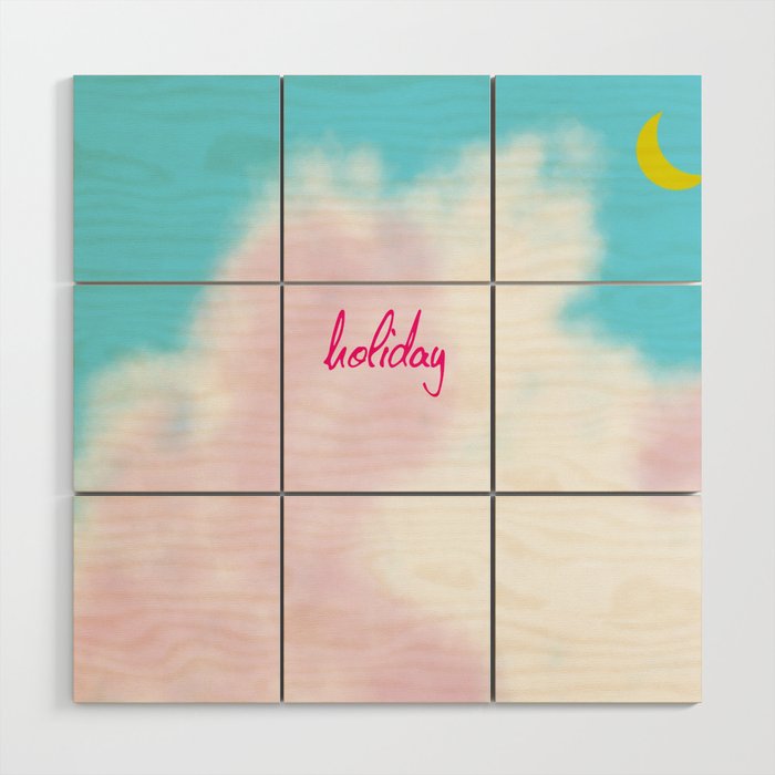 holiday sky Wood Wall Art