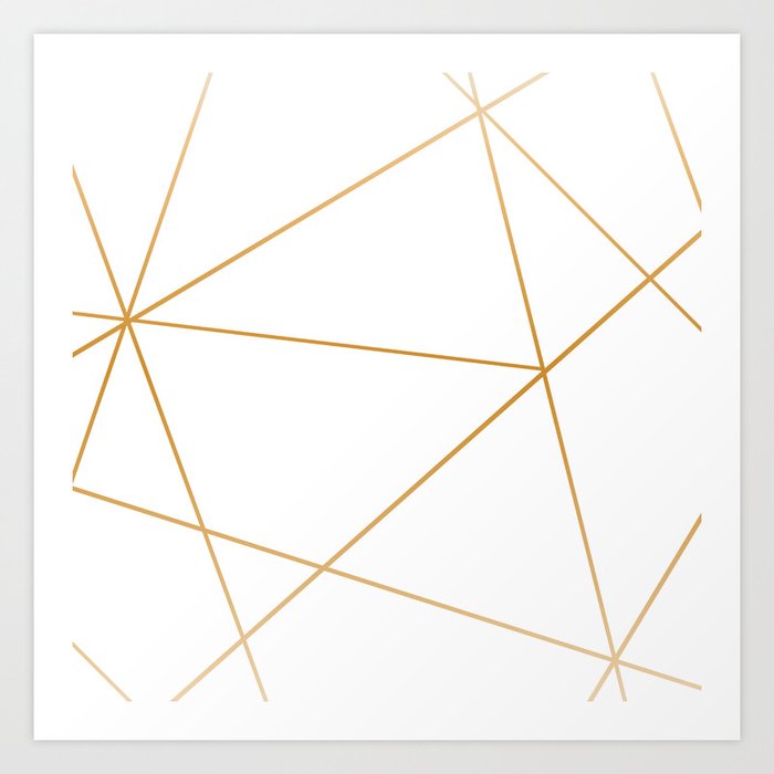 geometric gold and white Kunstdrucke geometric gold and white Kunstdrucke