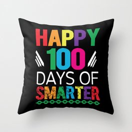100 Days Of School Teacher And Student TShirt Throw Pillow