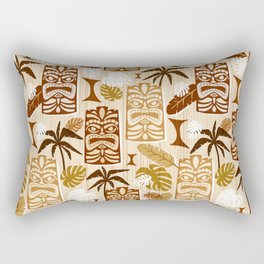Tiki Time Brown Rectangular Pillow