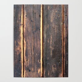 Worn Rustic Wood Boards, Textured Wood Grain Poster