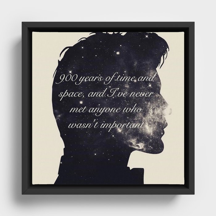 Doctor Who Eleventh Doctor Quote in Space Framed Canvas