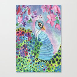 Her Name is Lola - Peacock Art  Canvas Print