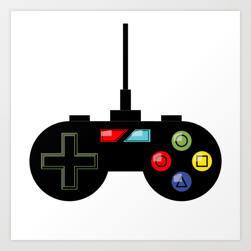 Gaming Controller Design Art Print By Davidasmithart Society6