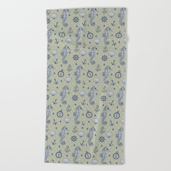 Seahorses Beach Towel