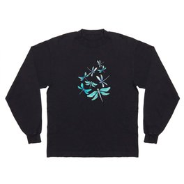 Dragonflies on Paisley Long Sleeve T-shirt