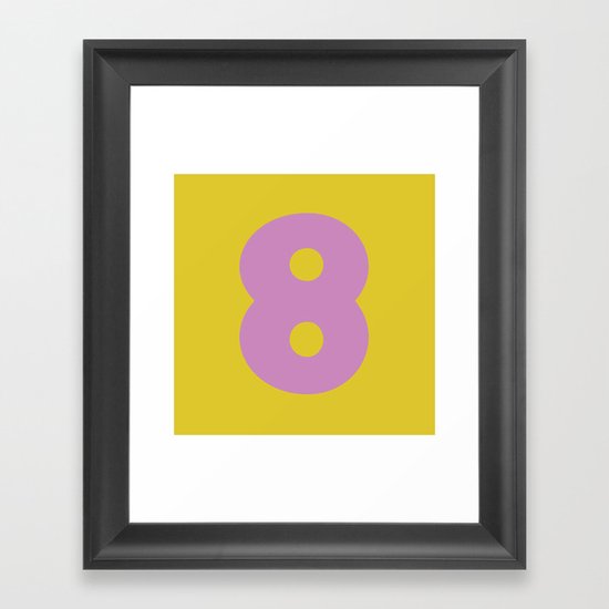 Number 8 Framed Art Print
