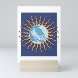 BLUE Earth Sun Mini Art Print