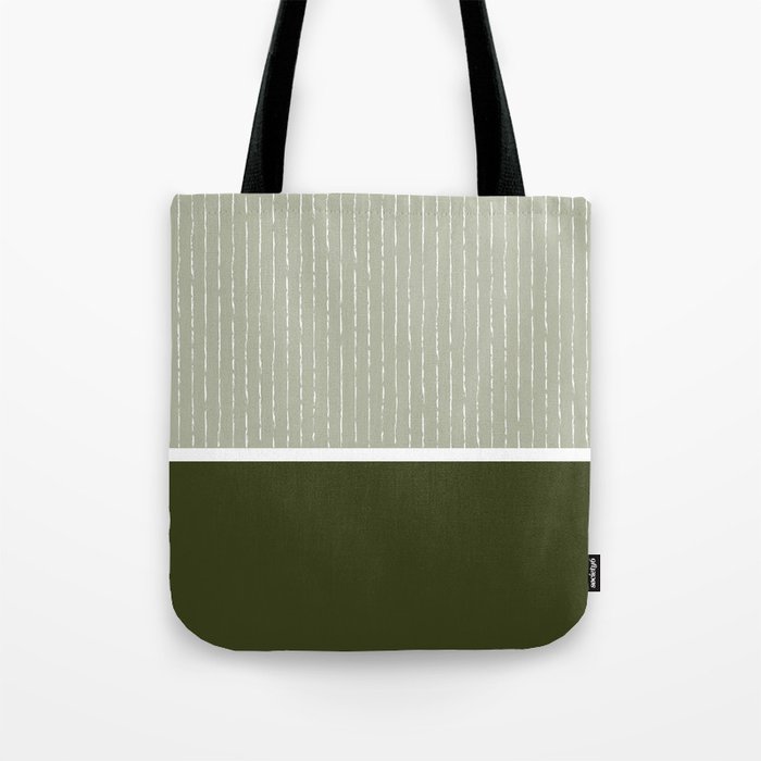 Linen Sage & Olive Tote Bag