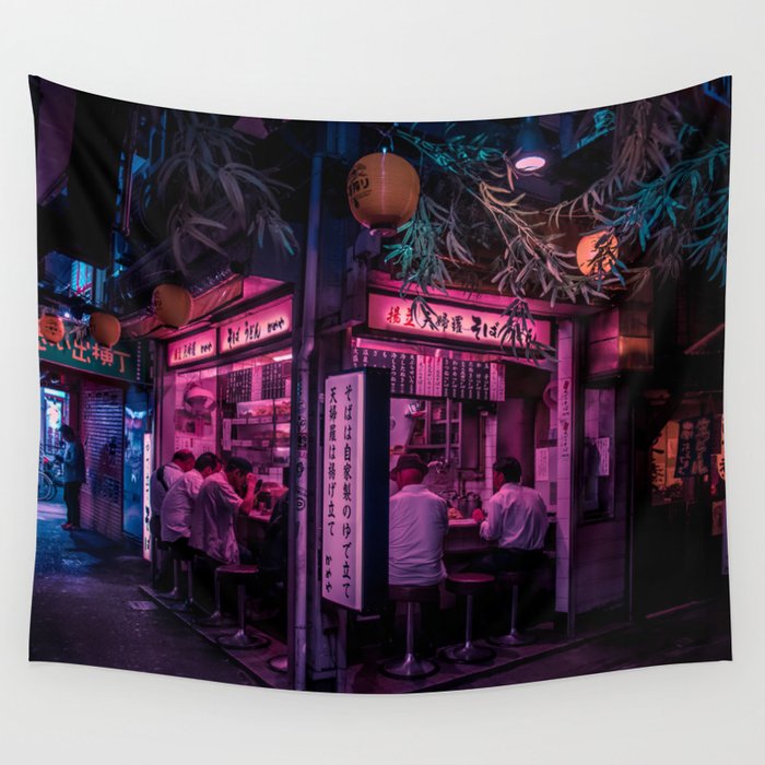 Ramen Corner in Tokyo Wall Tapestry