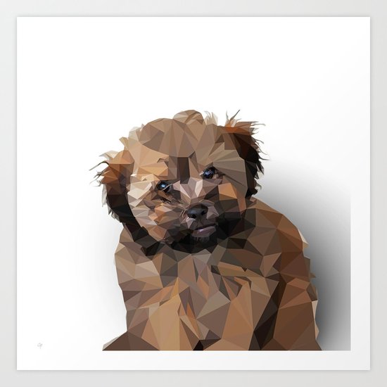 Cocoa, the puppy Art Print