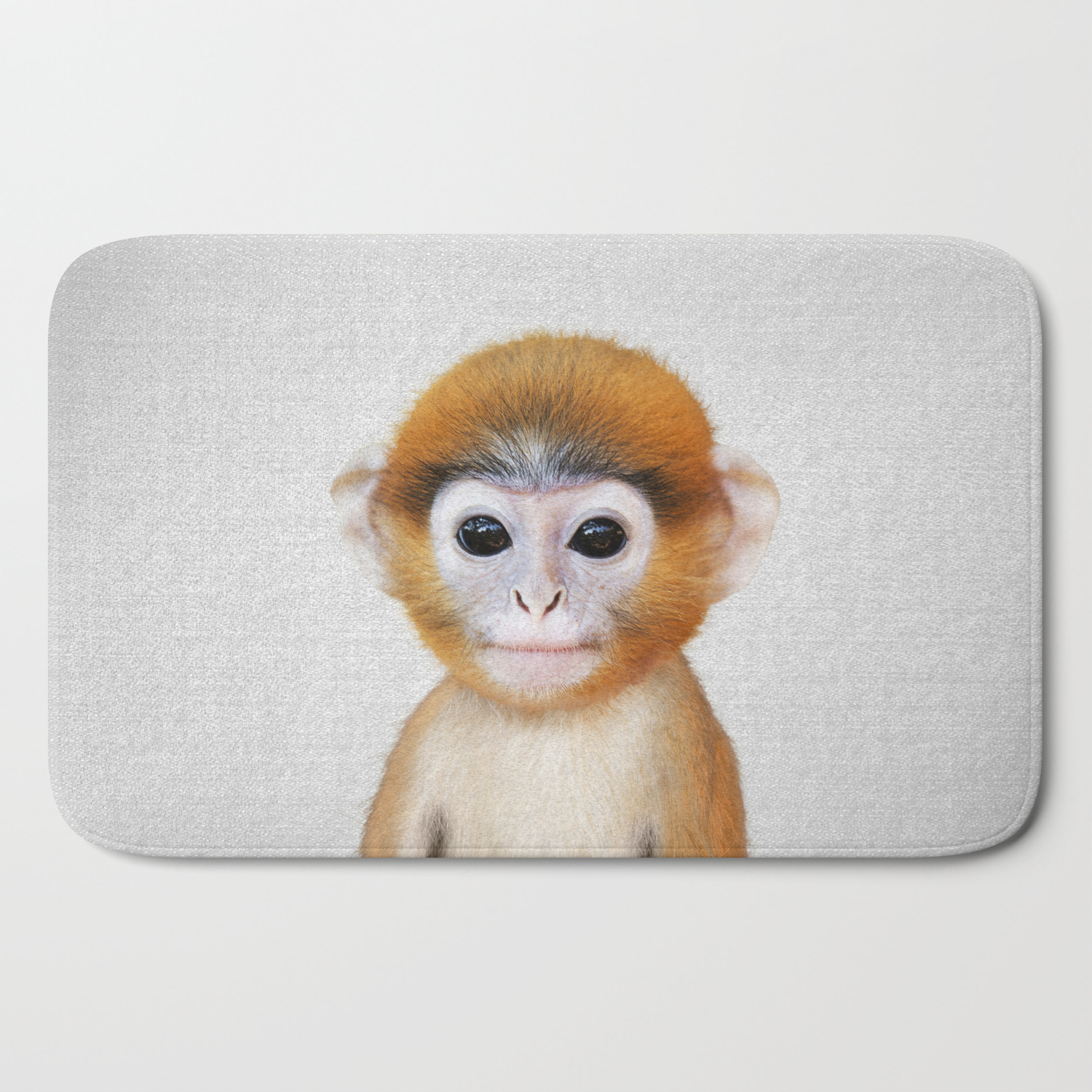 Baby Monkey Colorful Bath Mat By Galdesign Society6