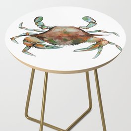 Chesapeake Bay Blue Crab Watercolor Side Table