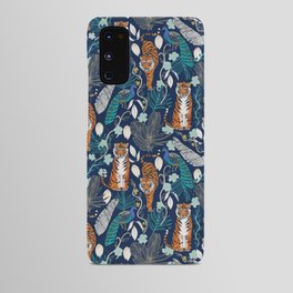 Tiger Toile on Navy Android Case