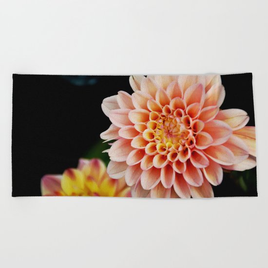 Light Orange Dahlia Beach Towel