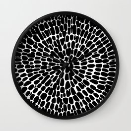 Black round print Wall Clock
