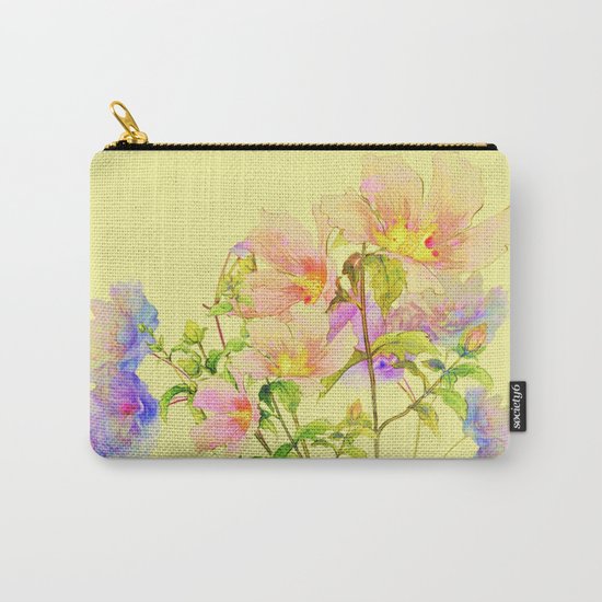 soft pastel floral Carry-All Pouch
