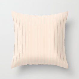 Classic Pinstripes - Brown and Cream Throw Pillow