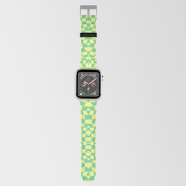 Lemon yellow green checker symmetrical pattern Apple Watch Band