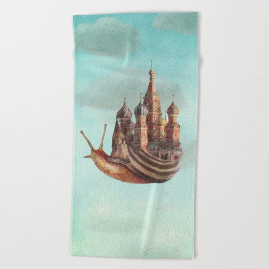 The Snail's Daydream Beach Towel