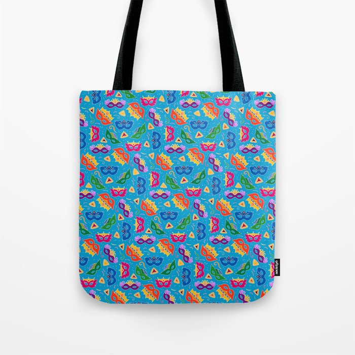 Purim Party on Blue Tote Bag