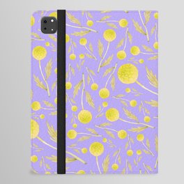 Yellow wildflowers on purple iPad Folio Case