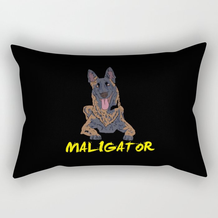 Maligator - Malinois Belgian Shepherd - Dog Owner Rectangular Pillow