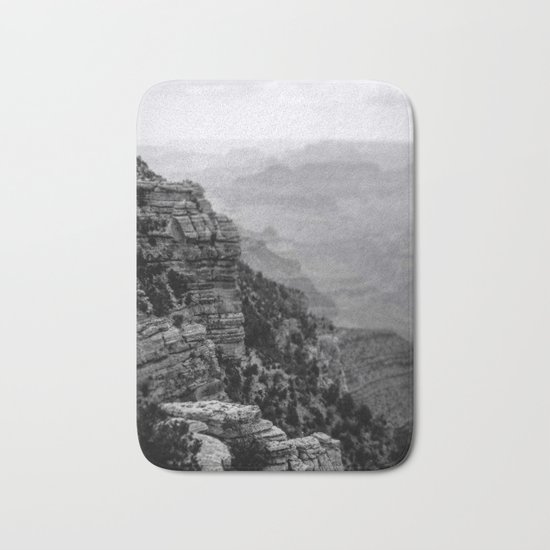 Grand Canyon in Black and White Bath Mat
