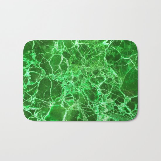 Emerald green marble Bath Mat