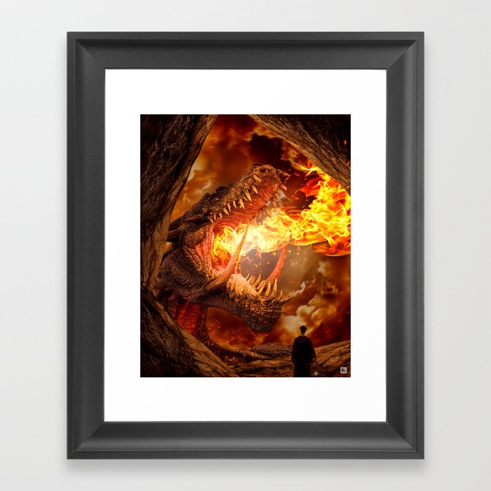Dragon Cave Framed Art Print