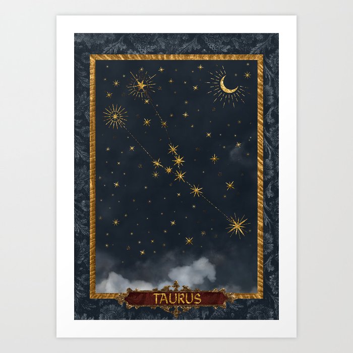 Taurus Constellation Renaissance Tableaux Art Print