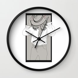You can keep your hat on. Fashion illustration Wall Clock