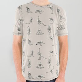 Skeleton Yoga All Over Graphic Tee