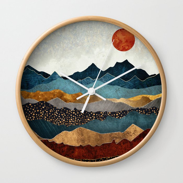 Amber Dusk Wall Clock