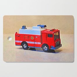 Toy Fire Truck Art Cutting Board