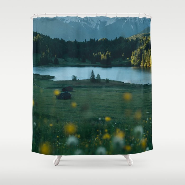 Sunrise At A Mountain Lake With Forest Landscape Photography