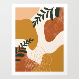 Leaves And Random Shapes Art Print