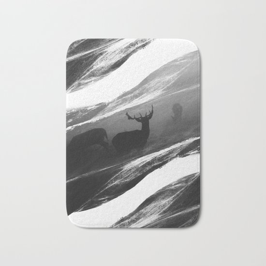 Oh Deer Black Bath Mat