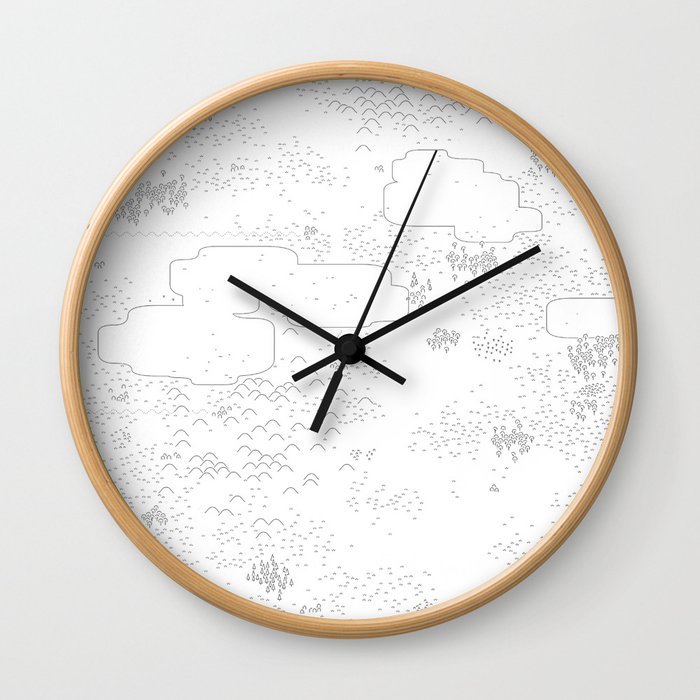 land of 15 towns and a cemetary Wall Clock