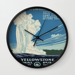 Vintage poster - Yellowstone Wall Clock