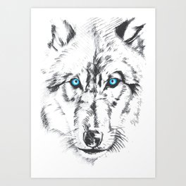 White Wolf Art Print