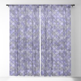 Very Peri Shabby Chic Moroccan Tiles Faded Bohemian Luxury From The Sultans Palace In Periwinkle Sheer Curtain
