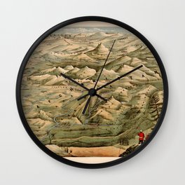 Map Of Afghanistan 1910 Wall Clock