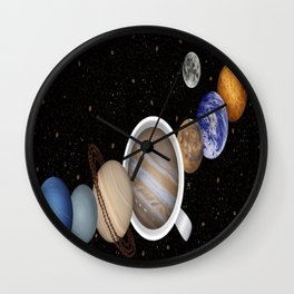 Coffee in Space 2 Wall Clock