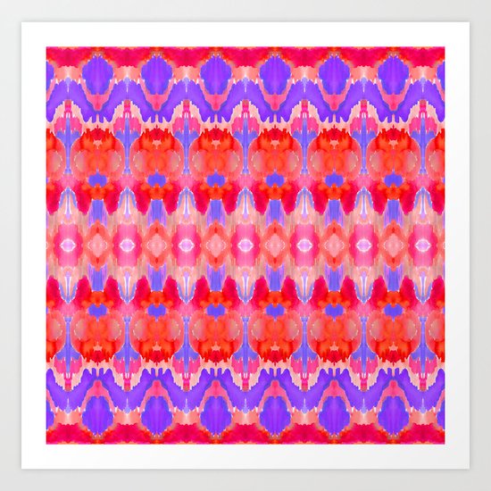 Watercolour Ikat III Art Print