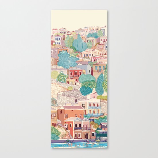 symi island greece Canvas Print
