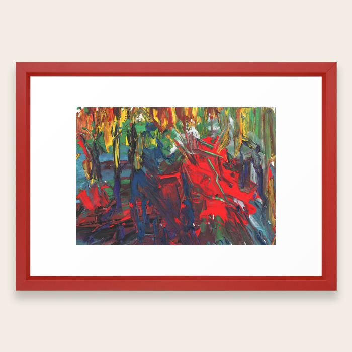 Bright Multi Colored Painting Contemporary Art Acrylic Paint