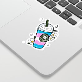 Trans and Caffeinated  Sticker